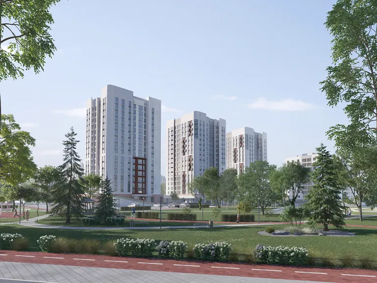 16-поверхові будинки ODESA CITY з боку парку (візуалізація забудовника)